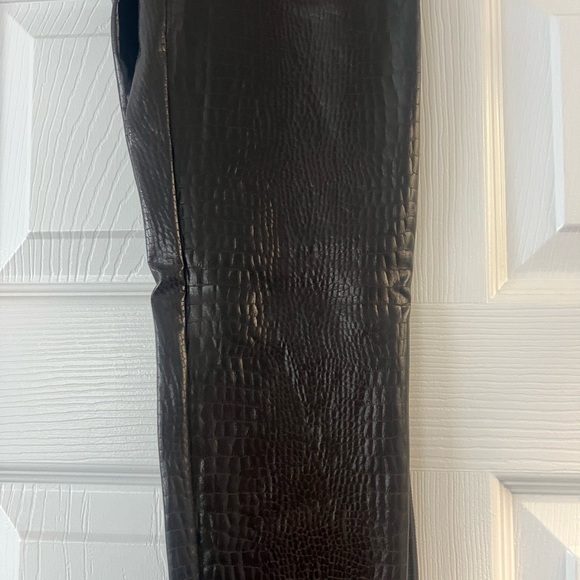 Espresso faux leather leggings - Picture 3 of 3